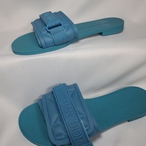 Dior Blue Slide Sandals